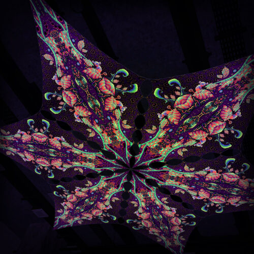 JS-DM02 - 6 Diamonds Canopy Set - UV-Reactive Flurescent Ceiling Decoration - 3D-Preview