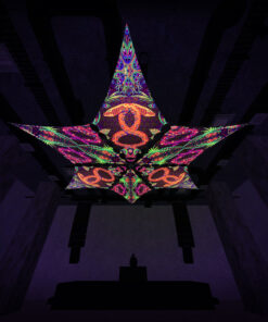 JS-DM03 and JS-DM01 - 6 Diamonds Canopy Set - UV-Reactive Flurescent Ceiling Decoration - 3D-Preview