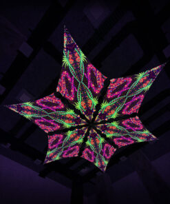JS-DM03 - 6 Diamonds Canopy Set - UV-Reactive Flurescent Ceiling Decoration - 3D-Preview