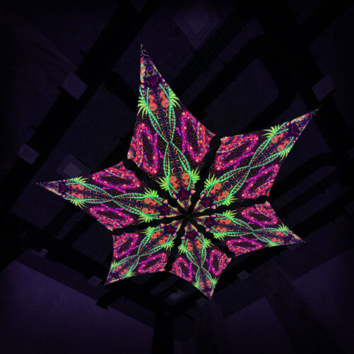JS-DM03 - 6 Diamonds Canopy Set - UV-Reactive Flurescent Ceiling Decoration - 3D-Preview