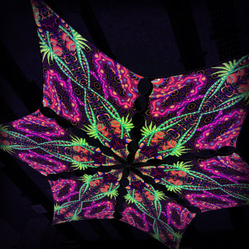 JS-DM03 - 6 Diamonds Canopy Set - UV-Reactive Flurescent Ceiling Decoration - 3D-Preview