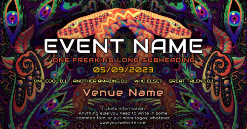 Jungle Snakes - Free Party Promotion Materials - Facebook Event Cover Template