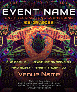 Jungle Snakes - Free Party Promotion Materials - Facebook Instagram Post Template