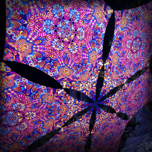 KL-DM02 - 6 Diamonds Canopy Set - UV-Reactive Flurescent Ceiling Decoration - 3D-Preview