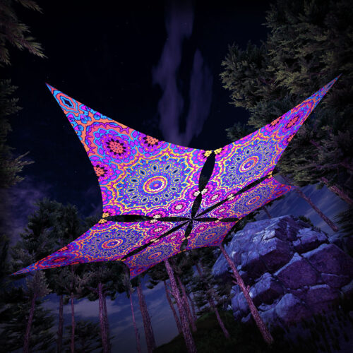 KL-DM03 - 6 Diamonds Canopy Set - UV-Reactive Flurescent Ceiling Decoration - 3D-Preview