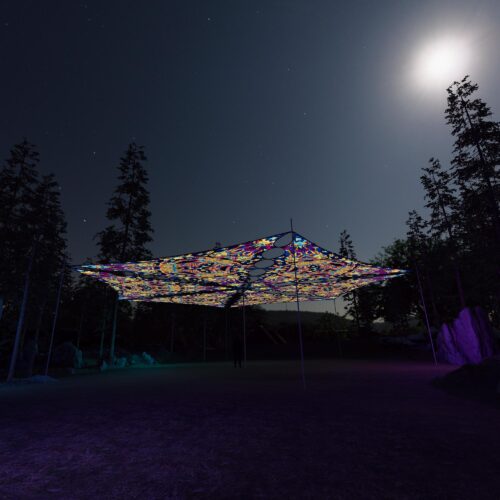 KL-TR01 - 6 Triangles Canopy Set - UV-Reactive Flurescent Ceiling Decoration - 3D-Preview