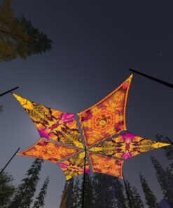 LB-DM01 and LB-DM02 - 6 Diamonds Canopy Set - UV-Reactive Flurescent Ceiling Decoration - 3D-Preview