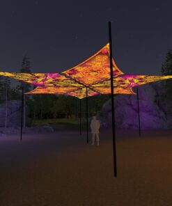 LB-DM01 and LB-DM02 - 6 Diamonds Canopy Set - UV-Reactive Flurescent Ceiling Decoration - 3D-Preview