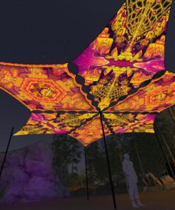 LB-DM01 and LB-DM02 - 6 Diamonds Canopy Set - UV-Reactive Flurescent Ceiling Decoration - 3D-Preview