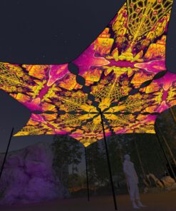 LB-DM01 - 6 Diamonds Canopy Set - UV-Reactive Flurescent Ceiling Decoration - 3D-Preview