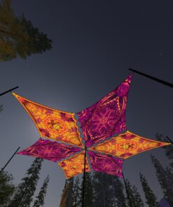 LB-DM02 and LB-DM03 - 6 Diamonds Canopy Set - UV-Reactive Flurescent Ceiling Decoration - 3D-Preview