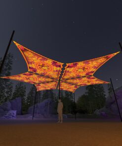 LB-DM02 - 6 Diamonds Canopy Set - UV-Reactive Flurescent Ceiling Decoration - 3D-Preview