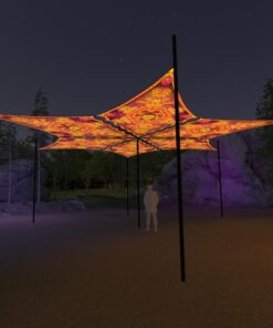 LB-DM02 - 6 Diamonds Canopy Set - UV-Reactive Flurescent Ceiling Decoration - 3D-Preview