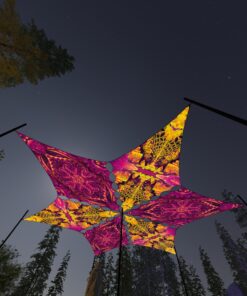 LB-DM03 and LB-DM01 - 6 Diamonds Canopy Set - UV-Reactive Flurescent Ceiling Decoration - 3D-Preview