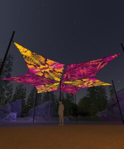 LB-DM03 and LB-DM01 - 6 Diamonds Canopy Set - UV-Reactive Flurescent Ceiling Decoration - 3D-Preview