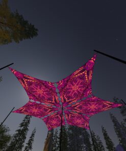 LB-DM03 - 6 Diamonds Canopy Set - UV-Reactive Flurescent Ceiling Decoration - 3D-Preview