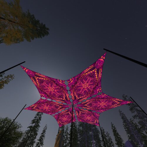 LB-DM03 - 6 Diamonds Canopy Set - UV-Reactive Flurescent Ceiling Decoration - 3D-Preview