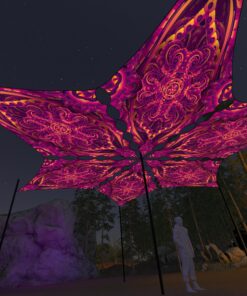 LB-DM03 - 6 Diamonds Canopy Set - UV-Reactive Flurescent Ceiling Decoration - 3D-Preview