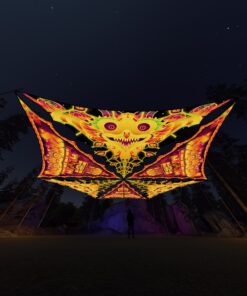 LB-TR01 and LB-TR02 - 6 Triangles Canopy Set - UV-Reactive Flurescent Ceiling Decoration - 3D-Preview