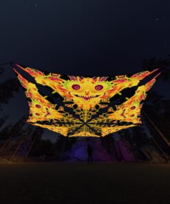 LB-TR01 - 6 Triangles Canopy Set - UV-Reactive Flurescent Ceiling Decoration - 3D-Preview