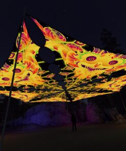 LB-TR01 - 6 Triangles Canopy Set - UV-Reactive Flurescent Ceiling Decoration - 3D-Preview