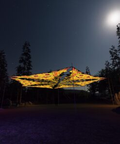 LB-TR01 - 6 Triangles Canopy Set - UV-Reactive Flurescent Ceiling Decoration - 3D-Preview