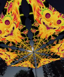 LB-TR01 - 6 Triangles Canopy Set - UV-Reactive Flurescent Ceiling Decoration - 3D-Preview