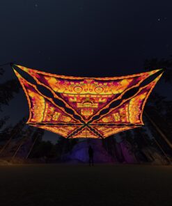 LB-TR02 - 6 Triangles Canopy Set - UV-Reactive Flurescent Ceiling Decoration - 3D-Preview