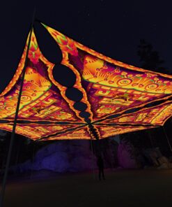 LB-TR02 - 6 Triangles Canopy Set - UV-Reactive Flurescent Ceiling Decoration - 3D-Preview