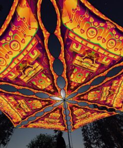 LB-TR02 - 6 Triangles Canopy Set - UV-Reactive Flurescent Ceiling Decoration - 3D-Preview