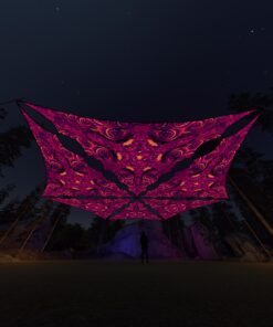 LB-TR03 - 6 Triangles Canopy Set - UV-Reactive Flurescent Ceiling Decoration - 3D-Preview