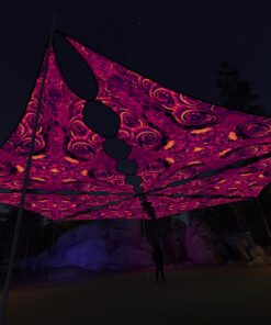 LB-TR03 - 6 Triangles Canopy Set - UV-Reactive Flurescent Ceiling Decoration - 3D-Preview