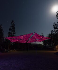 LB-TR03 - 6 Triangles Canopy Set - UV-Reactive Flurescent Ceiling Decoration - 3D-Preview