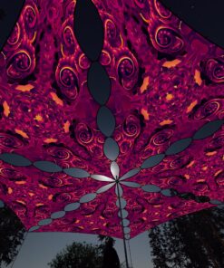 LB-TR03 - 6 Triangles Canopy Set - UV-Reactive Flurescent Ceiling Decoration - 3D-Preview