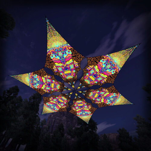 MG-DM01 - 6 Diamonds Canopy Set - UV-Reactive Flurescent Ceiling Decoration - 3D-Preview