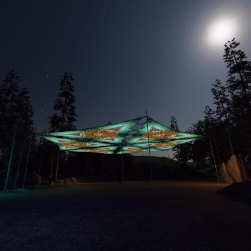 MG-TR02 - 6 Triangles Canopy Set - UV-Reactive Flurescent Ceiling Decoration - 3D-Preview