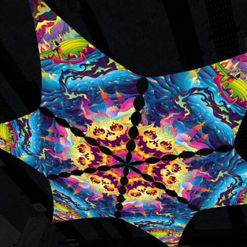 MO-DM02 - 6 Diamonds Canopy Set - UV-Reactive Flurescent Ceiling Decoration - 3D-Preview