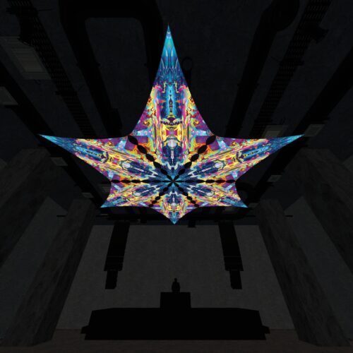 MO-DM03 - 6 Diamonds Canopy Set - UV-Reactive Flurescent Ceiling Decoration - 3D-Preview