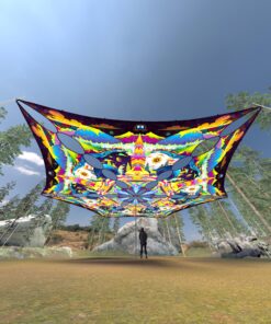 MO-TR01 - 6 Triangles Canopy Set - UV-Reactive Flurescent Ceiling Decoration - 3D-Preview