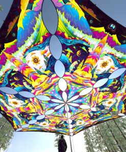 MO-TR01 - 6 Triangles Canopy Set - UV-Reactive Flurescent Ceiling Decoration - 3D-Preview