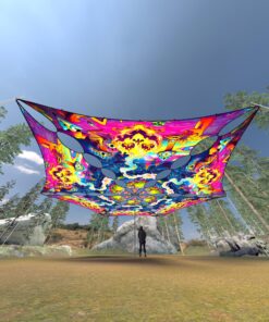 MO-TR02 - 6 Triangles Canopy Set - UV-Reactive Flurescent Ceiling Decoration - 3D-Preview