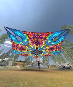 MO-TR03 - 6 Triangles Canopy Set - UV-Reactive Flurescent Ceiling Decoration - 3D-Preview