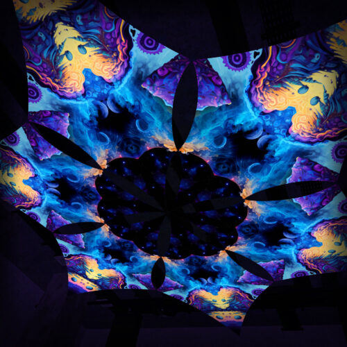 MS-DM01 - 6 Diamonds Canopy Set - UV-Reactive Flurescent Ceiling Decoration - 3D-Preview