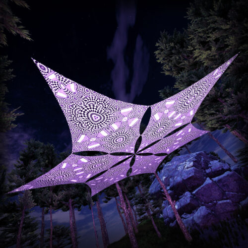 MT-DM01 - 6 Diamonds Canopy Set - UV-Reactive Flurescent Ceiling Decoration - 3D-Preview