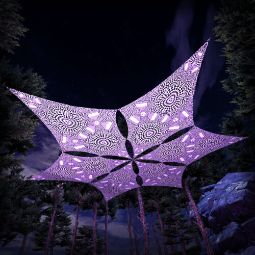 MT-DM01 - 6 Diamonds Canopy Set - UV-Reactive Flurescent Ceiling Decoration - 3D-Preview