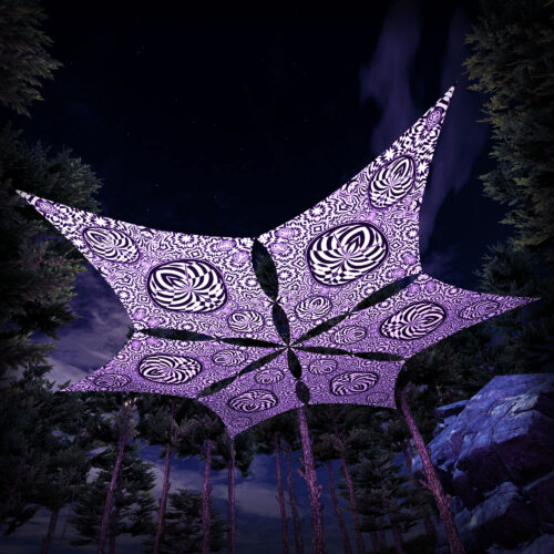 MT-DM02 - 6 Diamonds Canopy Set - UV-Reactive Flurescent Ceiling Decoration - 3D-Preview