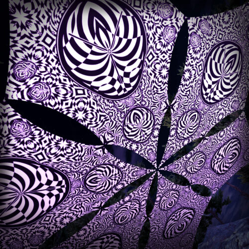 MT-DM02 - 6 Diamonds Canopy Set - UV-Reactive Flurescent Ceiling Decoration - 3D-Preview