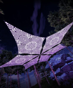 MT-DM03 - 6 Diamonds Canopy Set - UV-Reactive Flurescent Ceiling Decoration - 3D-Preview