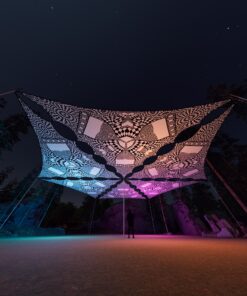 MT-TR01 - 6 Triangles Canopy Set - UV-Reactive Flurescent Ceiling Decoration - 3D-Preview