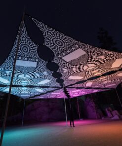 MT-TR01 - 6 Triangles Canopy Set - UV-Reactive Flurescent Ceiling Decoration - 3D-Preview